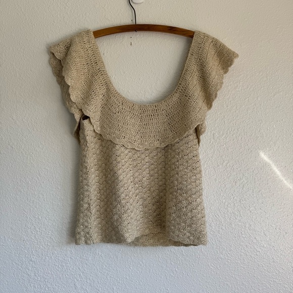 Show Me Your Mumu Crocheted Top With Gold Threading Small NWT - Picture 7 of 7
